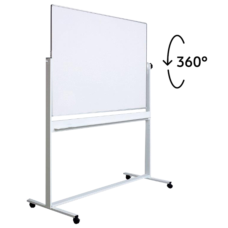 Tabla magnetica - whiteboard, doua suprafete, mobila, rotativa, 150 x 100cm, OPTIMA