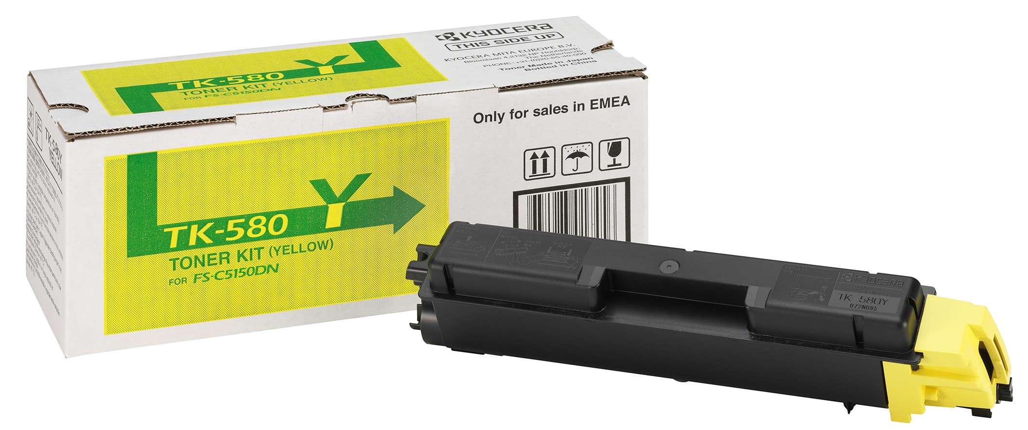 Toner, yellow, 2800 pagini, KYOCERA TK-580Y