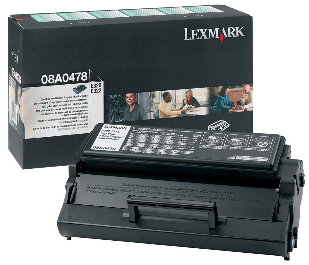 Toner, black, LEXMARK 08A0478