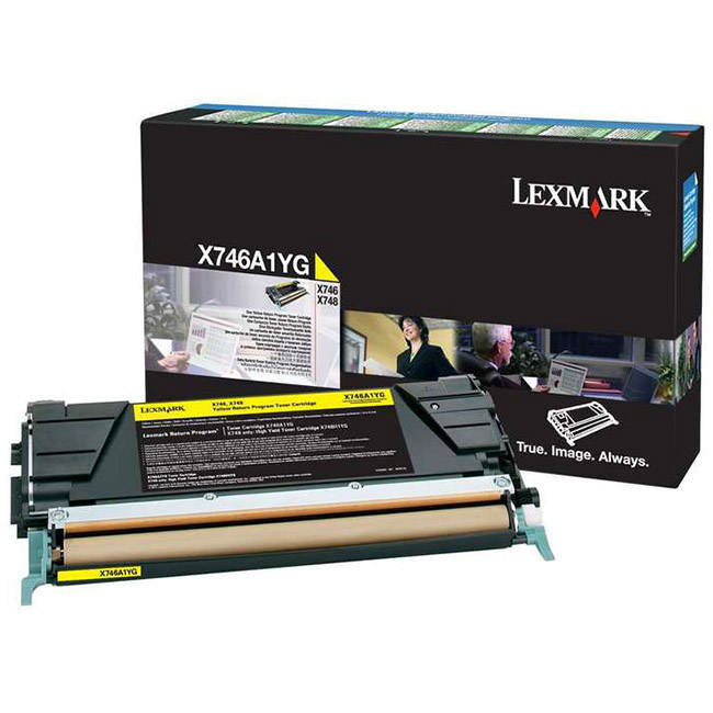 Toner, Yellow, LEXMARK X746A1YG